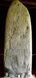 Tikalstela 31, tidig klassisk period, 445 e.Kr.